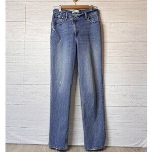 Abercrombie & Fitch Jeans Womens The 90s Straight Ultra High Rise Criss Cross